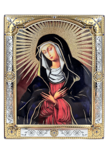 Ikona MB Ostrobramska za szkłem 16,7x20,6 cm