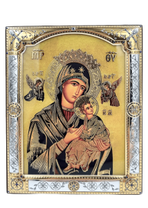 Ikona MB Nieustającej Pomocy za szkłem 16,7x20,6 cm