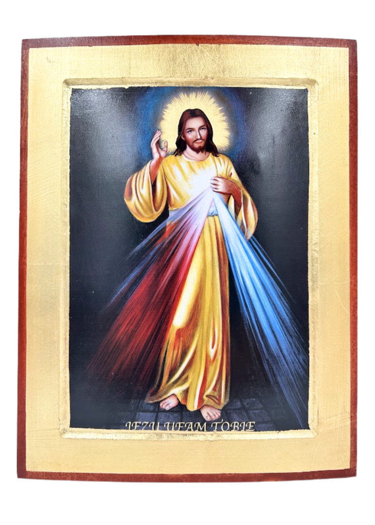 Ikona bizantyjska Jezus Miłosierny 31 x 24 cm