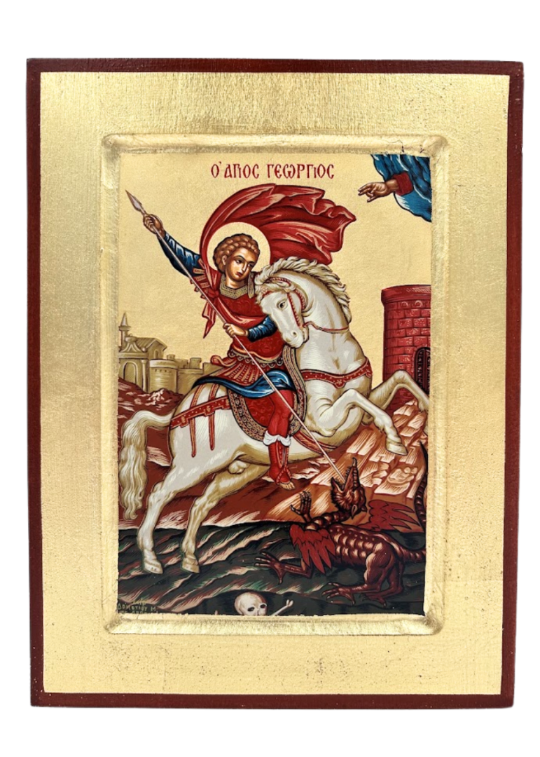 Ikona bizantyjska św. Jerzy 24 x 18 cm