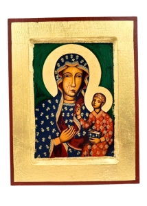 Ikona bizantyjska Matka Boża Częstochowska 18 x 14 cm
