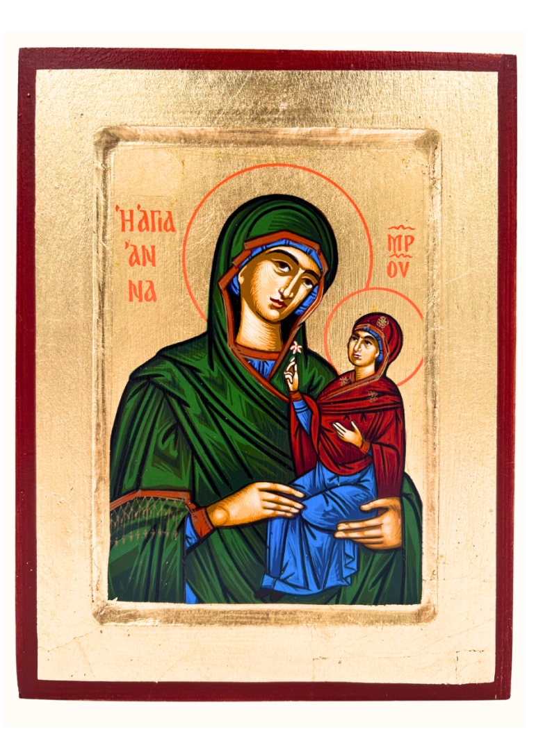 Ikona bizantyjska święta Anna 24 x 18 cm