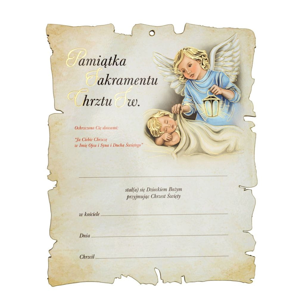 Pamiątka chrztu niebieska