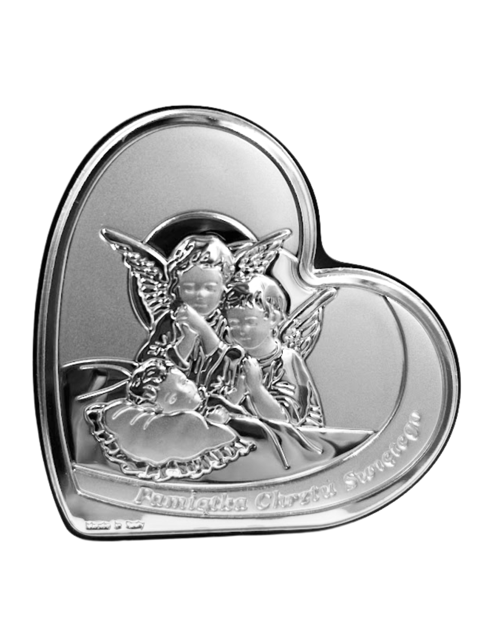 Serce srebrne aniołki